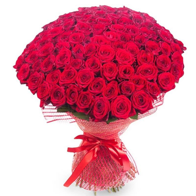 "Flower bouquet with 60 Red Roses - Click here to View more details about this Product